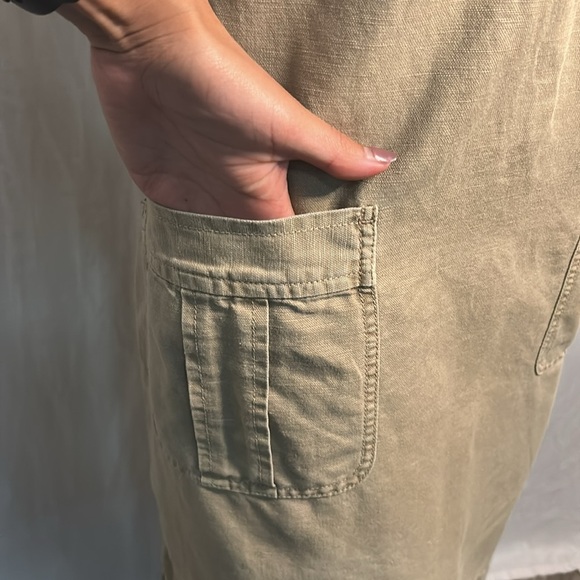 J. Crew Tan Lace-Up Casual Dress โ Everyday Style with Pockets - Picture 3 of 7